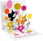 Cats & Balloons<br> Treasures Pop-Up Card